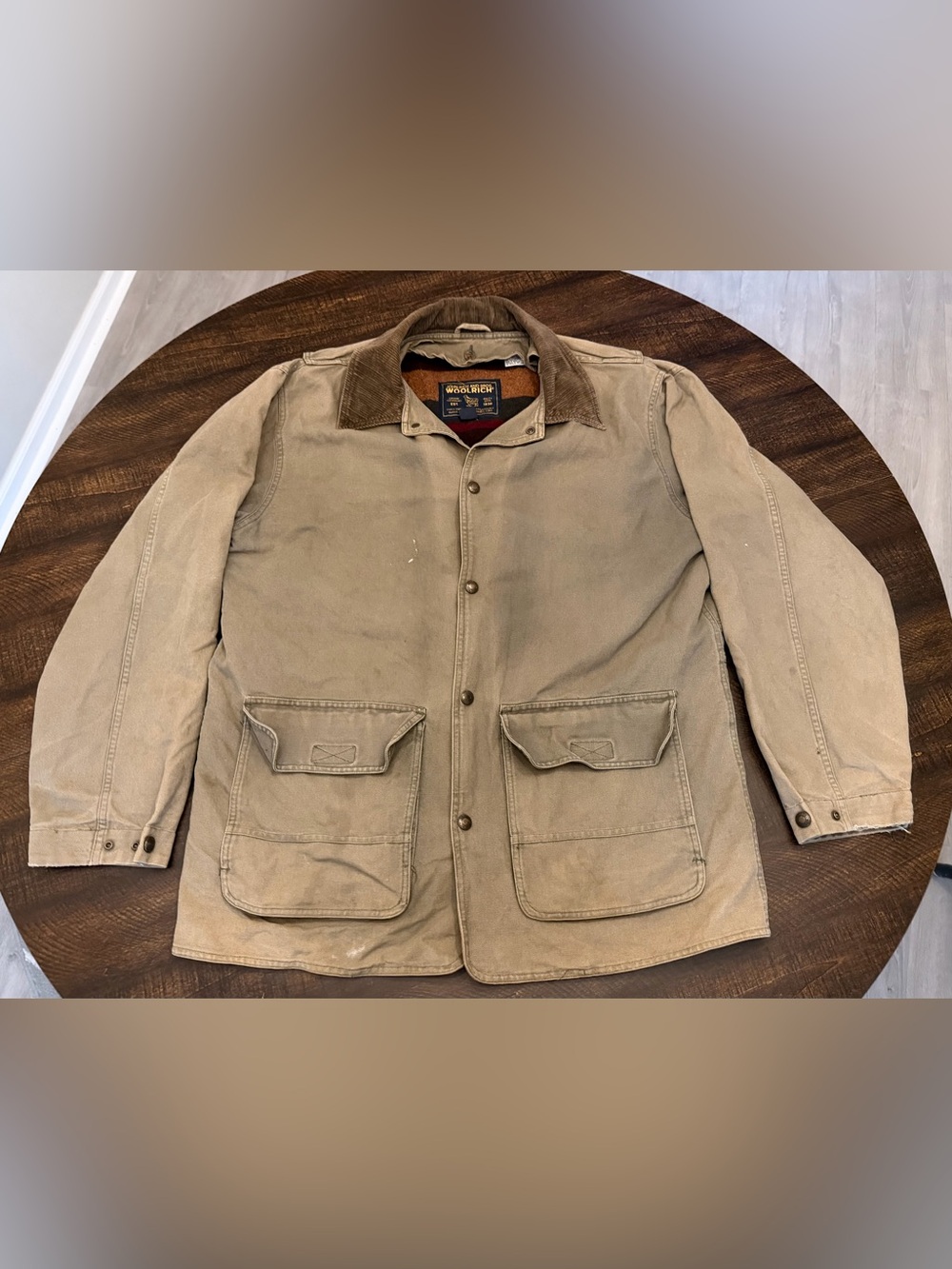 Vintage Woolrich Barn Coat Chore Jacket Mens Medium Blanket Lined Canvas